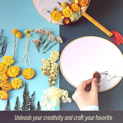 Real Dried Flowers, Natural Dry Flowers,Mixed Natural Pressed Dried Flowers,Real Dry Florals for Resin Crafts, Candle Making, DIY Art Projects (Orange)