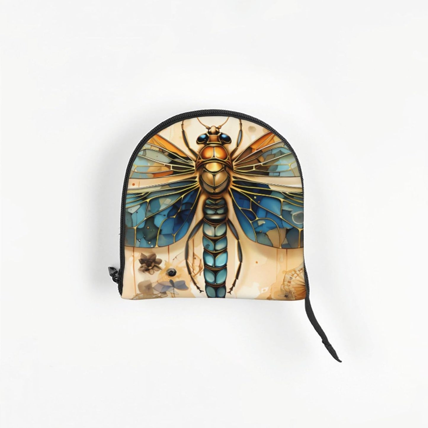 Golden Delicate Dragonfly on Yellow Background Print Cat Carriers Pet Bag,Small Dog Purse Lightweight Puppy Carrier,for Small Pups Handbag Outdoor