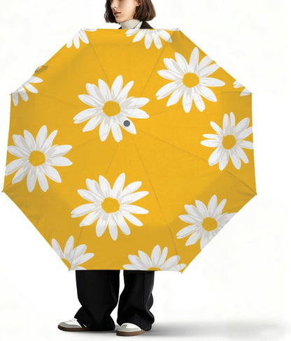 Portable Umbrella Windproof Sun Umbrella UV Protection Folding Umbrellas for Rain, Cute Travel Umbrellas Compact Parasol Automatic Open/Close, Lightweight & Packable