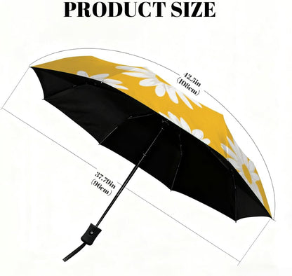 Portable Umbrella Windproof Sun Umbrella UV Protection Folding Umbrellas for Rain, Cute Travel Umbrellas Compact Parasol Automatic Open/Close, Lightweight & Packable