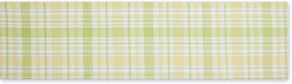 Lemon Bliss Plaid Cotton Tabletop Collection, Table Runner, 14x108