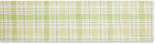 Lemon Bliss Plaid Cotton Tabletop Collection, Table Runner, 14x108