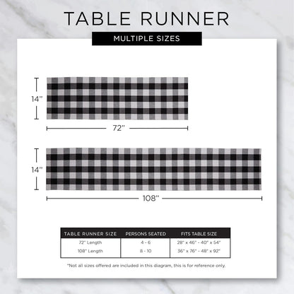 Lemon Bliss Plaid Cotton Tabletop Collection, Table Runner, 14x108