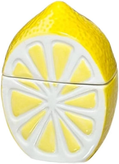 Toothpick Holder Lemon Ceramic Organizer Toothpick Box Cotton Swab Storage Tube