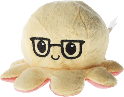 Reversible Octopus Red & Yellow 4 Inch Flip Plush