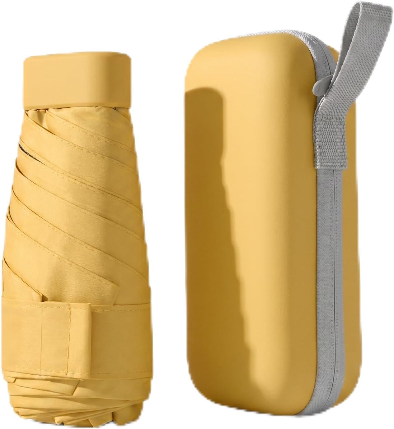Mini Travel Umbrella, UPF 50+ UV Sun Protection | Compact 6-rib sun parasol for purses and travel; lightweight shade for walking, commuting, and light rain.
