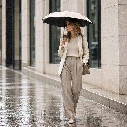 Mini Travel Umbrella, UPF 50+ UV Sun Protection | Compact 6-rib sun parasol for purses and travel; lightweight shade for walking, commuting, and light rain.
