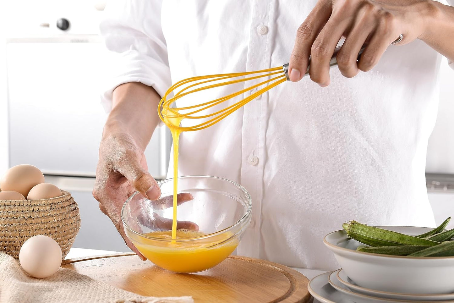 Silicone Spatula Set of 11 Kitchen Utensils with Iron Utensils Holder for Baking, Cooking, and Mixing,Cooking Spatulas Nonstick Cookware，Seamless and Flexible,Dishwasher Safe (Yellow)