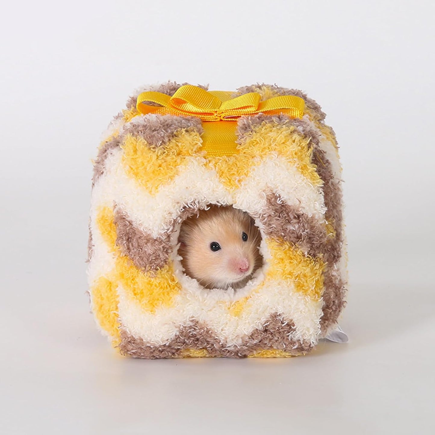 Winter Warm Hamster Bed, Habitat Plush Bedding,Soft Warm Shelter Nest for Small Pet, Easy to Animal Cage Accessory, Animal Nest