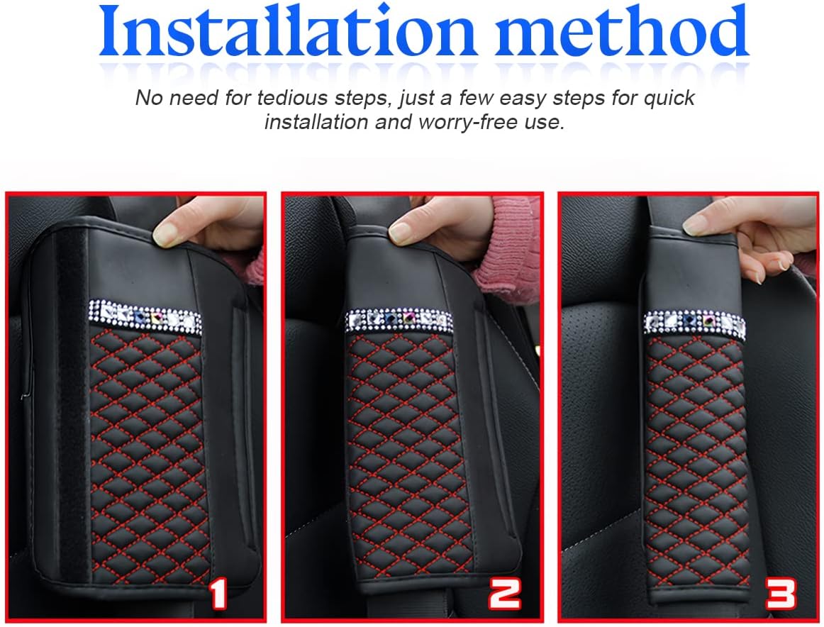 2 Pcs Auto Seat Belt Cover, Breathable Leather Shoulder Pads Protect Your Neck, Harness Pads Strap for a More Comfortable Driving, Car Accessories Compatible with Adults Kids (Yellow)