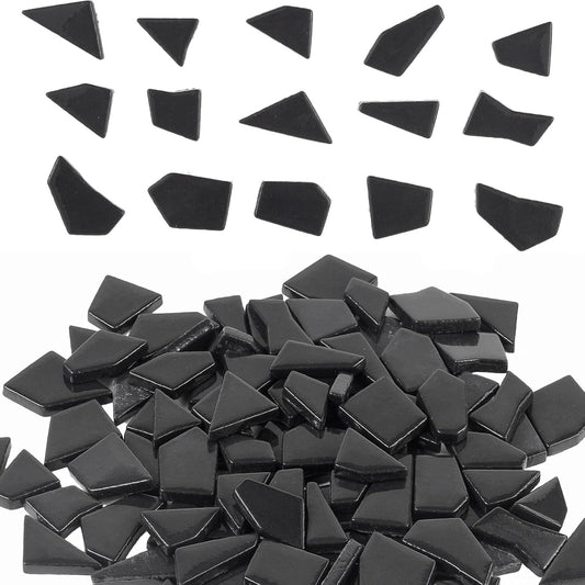 Yellow Glass Mosaic Tiles for Crafts Bulk,200g Broken Glass Pieces for DIY Fall Mosaic Art Decor,Garden Mosaic Supplies