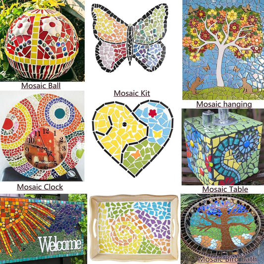 Yellow Glass Mosaic Tiles for Crafts Bulk,200g Broken Glass Pieces for DIY Fall Mosaic Art Decor,Garden Mosaic Supplies