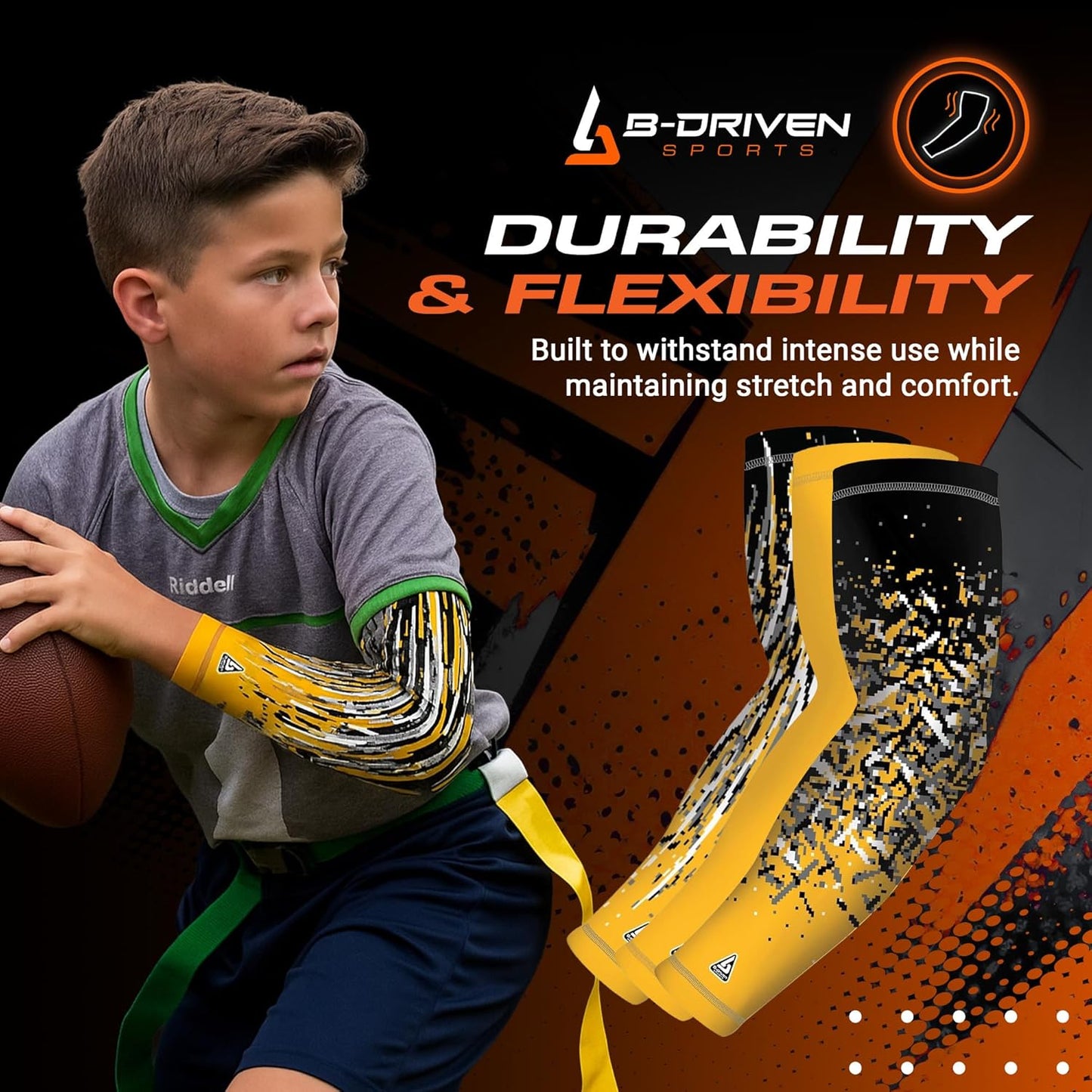 Compression Arm Sleeves | UV Arm Sleeves for Men Women & Youth | Sports Sun Protection Circulation | 3 Count