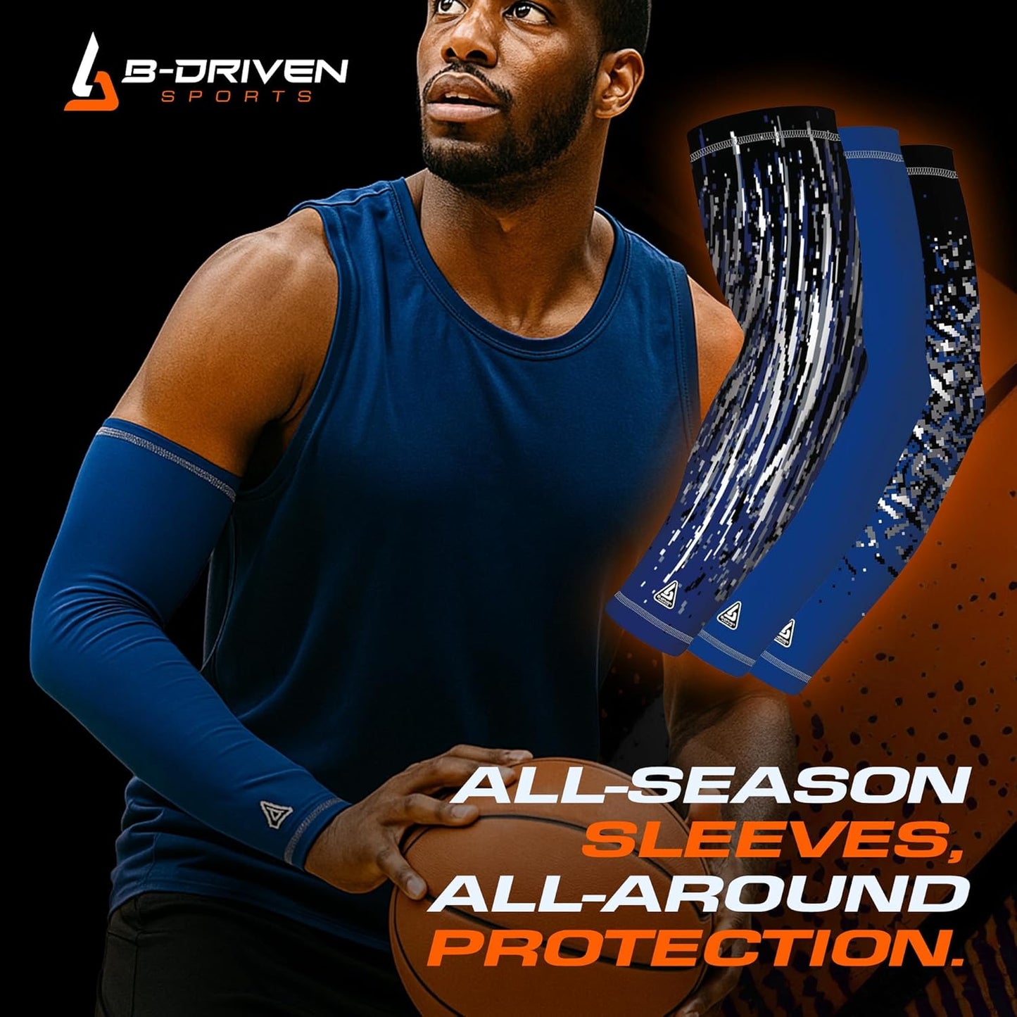 Compression Arm Sleeves | UV Arm Sleeves for Men Women & Youth | Sports Sun Protection Circulation | 3 Count