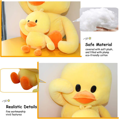 11.8inch Plush Duck Stuffed Animal Soft Toys Yellow Duckling Duckie Stuff, Funny Cuddly Gifts