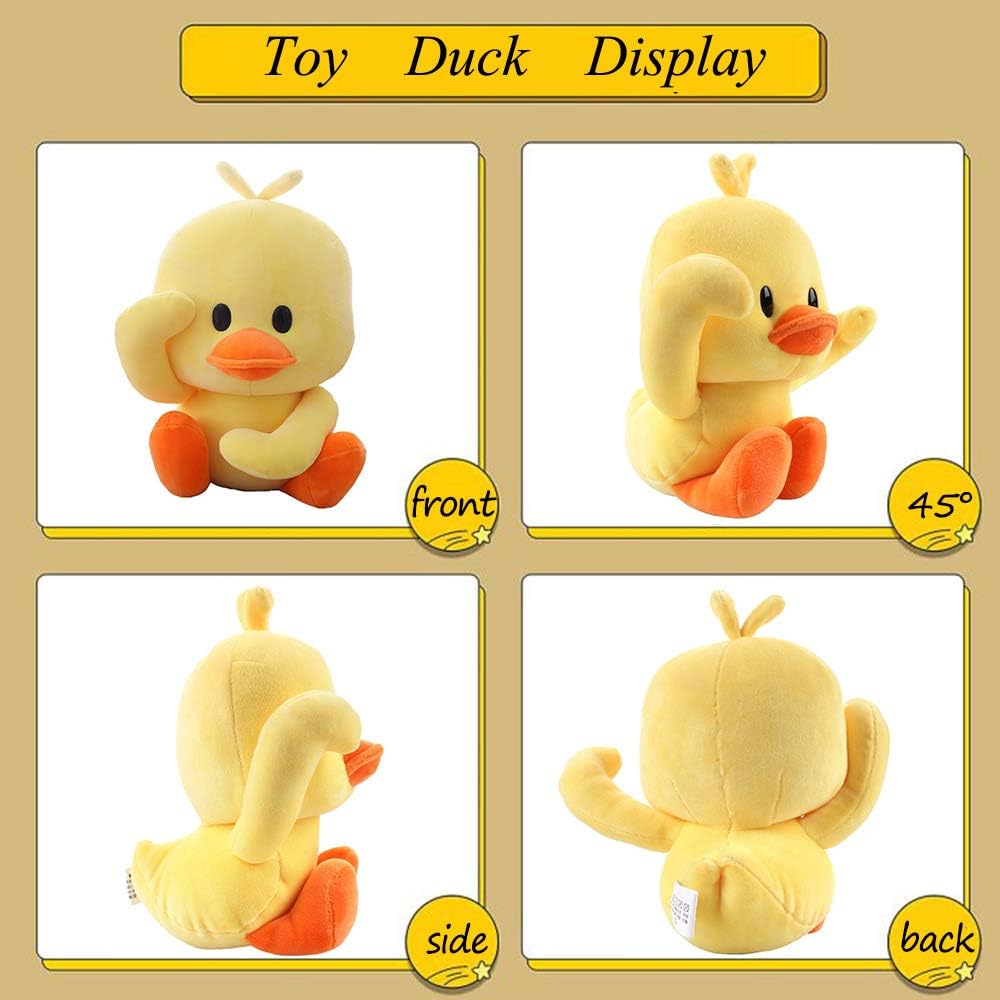 11.8inch Plush Duck Stuffed Animal Soft Toys Yellow Duckling Duckie Stuff, Funny Cuddly Gifts