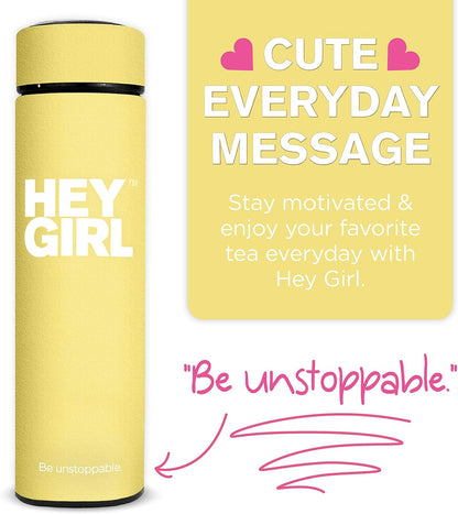 Infuser Bottle 450ml - Insulated Stainless Steel Water Bottle - Tea Tumbler with Tea Diffuser - Portable Travel Mug for Loose Leaf Tea & Infused Water - Tea Lovers Gifts for Women