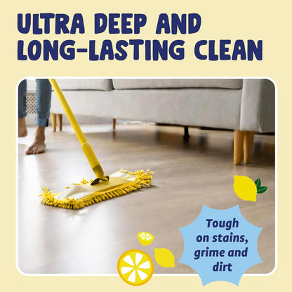 Lemon Vinegar For Cleaning Purpose | USA Made All Purpose Cleaner | Use as a Floor, Glass, Kitchen, & Bathroom Cleaner | Plant Derived Vinegar Half Gallon | 64 Oz