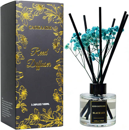 Reed Diffuser Set-Lemon Verbena Scent 3.38 fl oz,Scent Long | Fragrance Oil Diffuser with 6 Reed Sticks,Home & Bedroom Bathroom office Decor,(100ml),pretty appearance