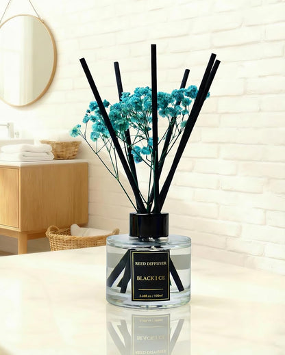 Reed Diffuser Set-Lemon Verbena Scent 3.38 fl oz,Scent Long | Fragrance Oil Diffuser with 6 Reed Sticks,Home & Bedroom Bathroom office Decor,(100ml),pretty appearance