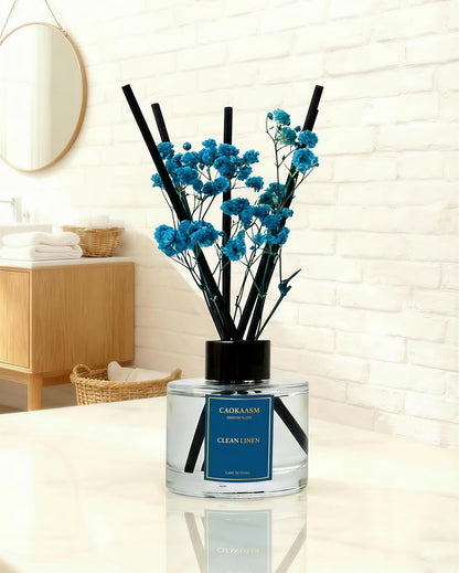 Reed Diffuser Set-Lemon Verbena Scent 3.38 fl oz,Scent Long | Fragrance Oil Diffuser with 6 Reed Sticks,Home & Bedroom Bathroom office Decor,(100ml),pretty appearance
