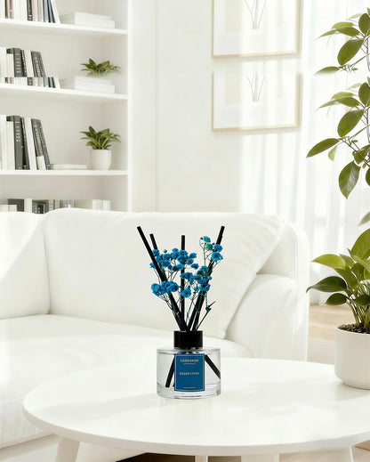 Reed Diffuser Set-Lemon Verbena Scent 3.38 fl oz,Scent Long | Fragrance Oil Diffuser with 6 Reed Sticks,Home & Bedroom Bathroom office Decor,(100ml),pretty appearance