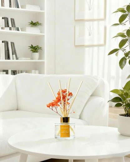 Reed Diffuser Set-Lemon Verbena Scent 3.38 fl oz,Scent Long | Fragrance Oil Diffuser with 6 Reed Sticks,Home & Bedroom Bathroom office Decor,(100ml),pretty appearance
