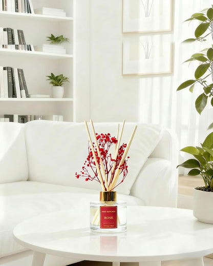 Reed Diffuser Set-Lemon Verbena Scent 3.38 fl oz,Scent Long | Fragrance Oil Diffuser with 6 Reed Sticks,Home & Bedroom Bathroom office Decor,(100ml),pretty appearance