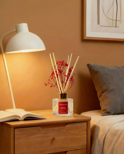 Reed Diffuser Set-Lemon Verbena Scent 3.38 fl oz,Scent Long | Fragrance Oil Diffuser with 6 Reed Sticks,Home & Bedroom Bathroom office Decor,(100ml),pretty appearance