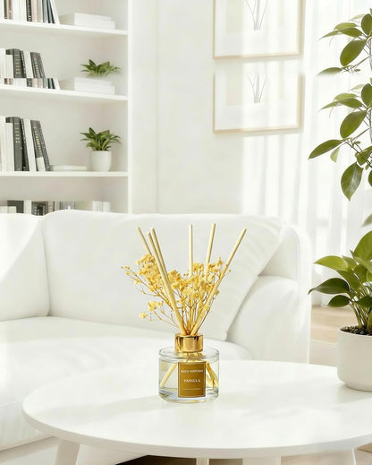 Reed Diffuser Set-Lemon Verbena Scent 3.38 fl oz,Scent Long | Fragrance Oil Diffuser with 6 Reed Sticks,Home & Bedroom Bathroom office Decor,(100ml),pretty appearance