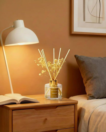 Reed Diffuser Set-Lemon Verbena Scent 3.38 fl oz,Scent Long | Fragrance Oil Diffuser with 6 Reed Sticks,Home & Bedroom Bathroom office Decor,(100ml),pretty appearance