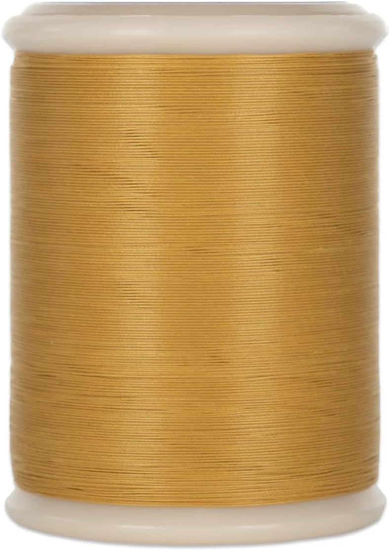 YLI Hand Quilting Thread - 100% Egyptian Cotton, Glazed, Strong & Tangle-Free, 500 yd. Spool - Gold