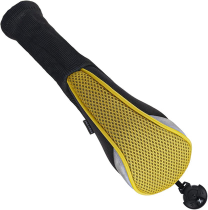 4pcs Long Neck Golf Hybrid Club Head Covers Dial No. Tag CTMT-02 | Mesh Breathable material | all the Same Size | Coloured Piping | Pull-On Closure