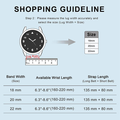 ANBEER Silicone Watch Band 18mm 20mm 22mm 19mm 21mm, Quick Release Rubber Replacement Strap for Men Women - Extra Long