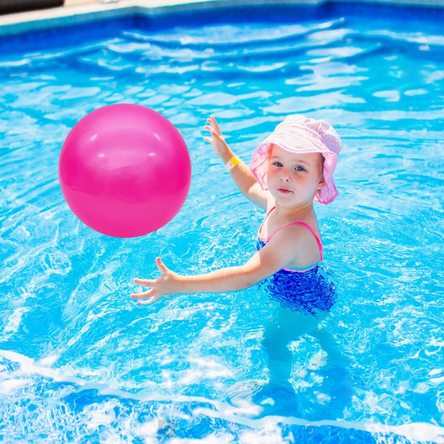 6 Pcs 6 Inch Inflatable Bouncy Balls, with 1 Hand Air Pump