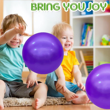 6 Pcs 6 Inch Inflatable Bouncy Balls, with 1 Hand Air Pump