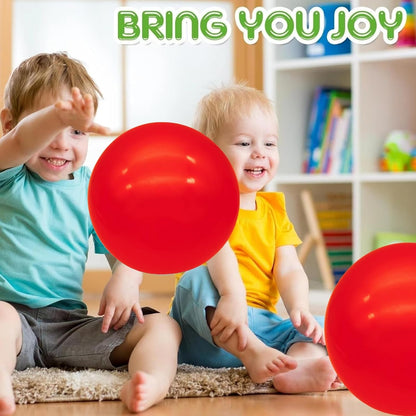 6 Pcs 6 Inch Inflatable Bouncy Balls, with 1 Hand Air Pump