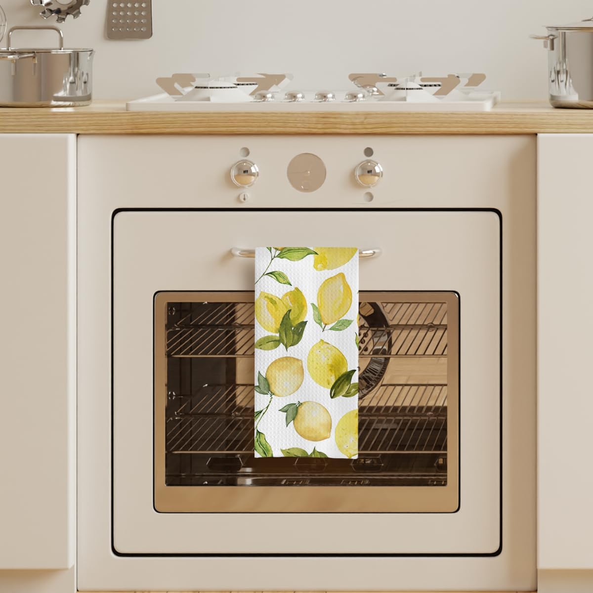 Lemon Kitchen & Bath Towels, 16x24 Inches - Yellow Lemon Fruit Decorative Hand Towels for Kitchen & Bathroom