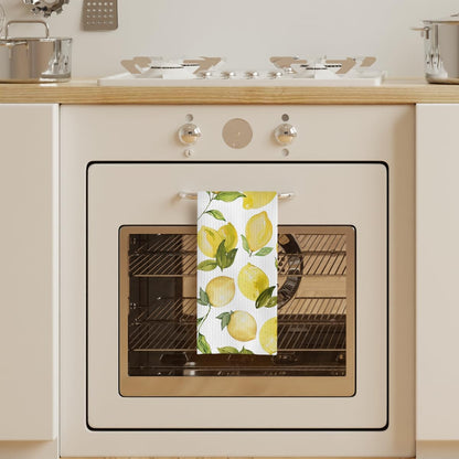 Lemon Kitchen & Bath Towels, 16x24 Inches - Yellow Lemon Fruit Decorative Hand Towels for Kitchen & Bathroom