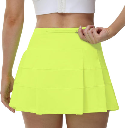 Pleated Tennis Skirt for Women with Pockets Women's High Waisted Athletic Golf Skorts Skirts Running Workout Shorts