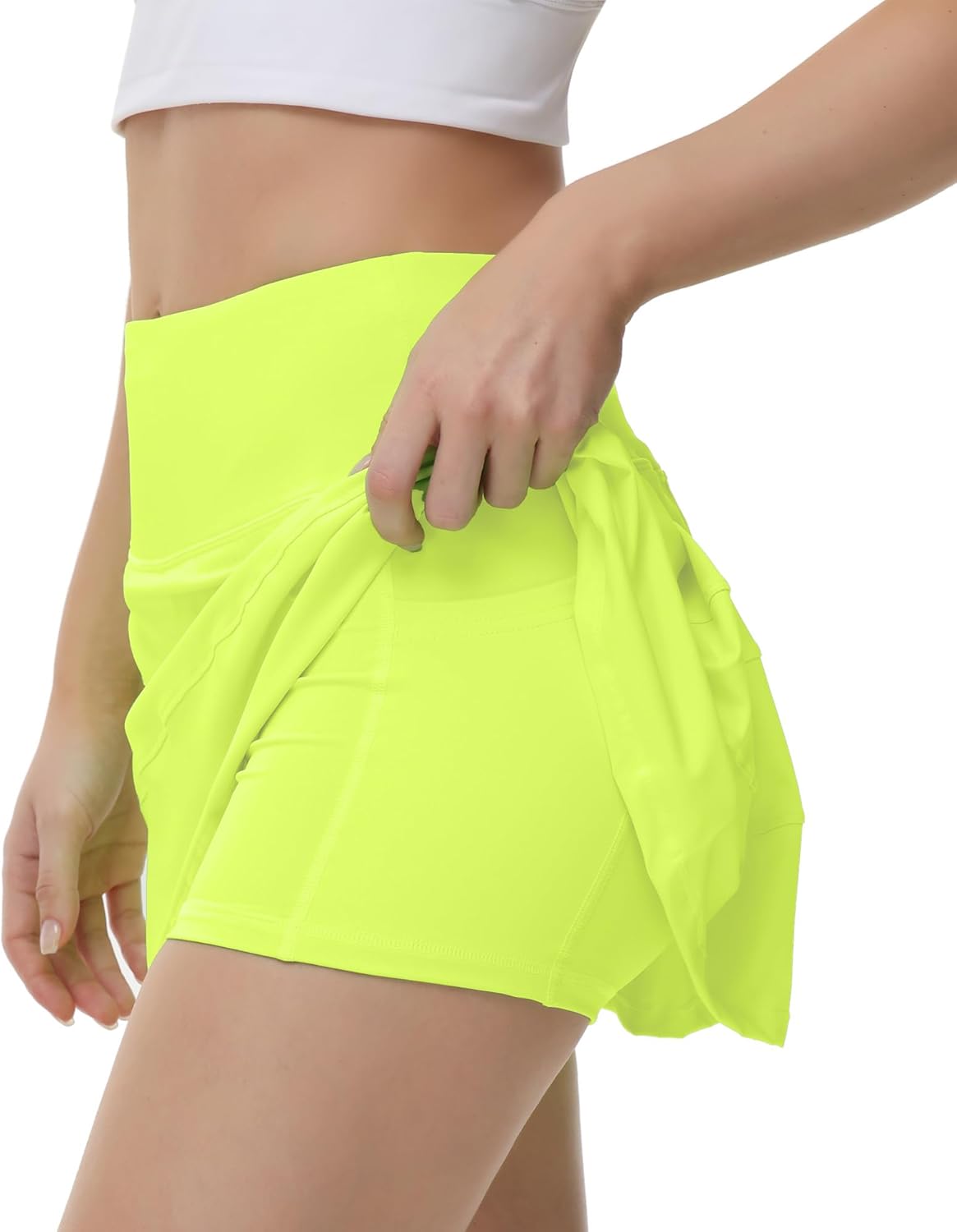 Pleated Tennis Skirt for Women with Pockets Women's High Waisted Athletic Golf Skorts Skirts Running Workout Shorts