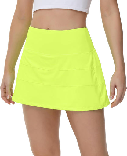 Pleated Tennis Skirt for Women with Pockets Women's High Waisted Athletic Golf Skorts Skirts Running Workout Shorts