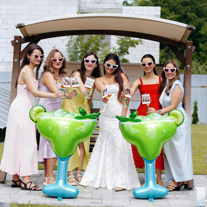Margs and Matrimony Bachelorette Balloons for Margarita Bachelorette Party | 2Pcs Margarita Glass, Lemon Balloons for Margarita Bachelorette Party Wedding Bridal Shower Decorations