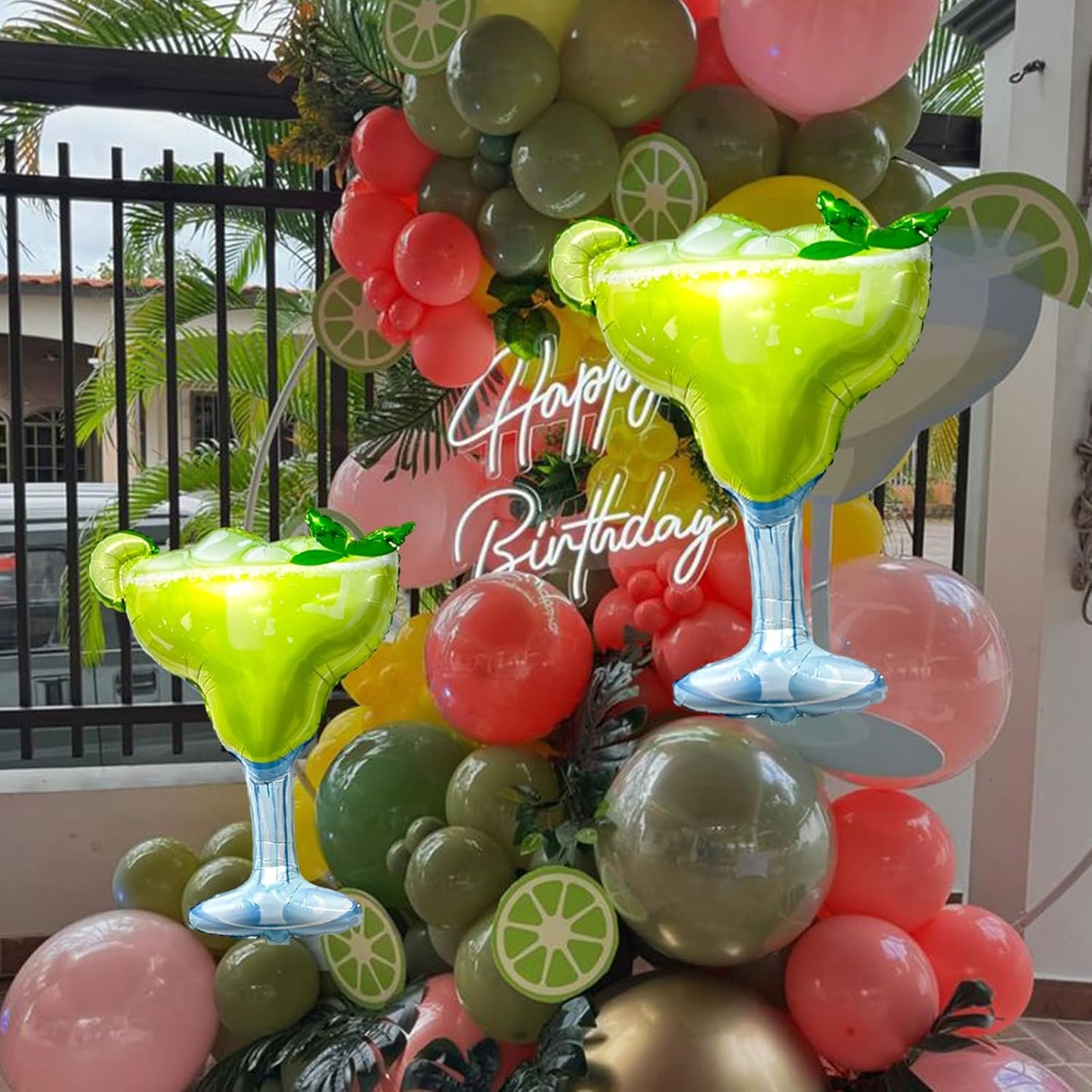 Margs and Matrimony Bachelorette Balloons for Margarita Bachelorette Party | 2Pcs Margarita Glass, Lemon Balloons for Margarita Bachelorette Party Wedding Bridal Shower Decorations