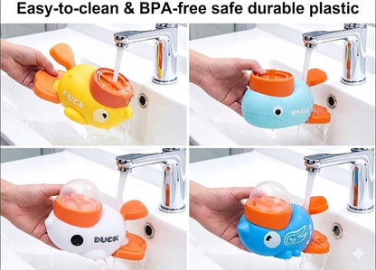 Anxuyixin2-in-1 Duck Shaped Interactive Pet Puzzle Toy, Slow Food Dispenser (Yellow Duck and Blue Whale Shaped with Buttons), Cat and Dog Snack Dispenser Feeding Toy