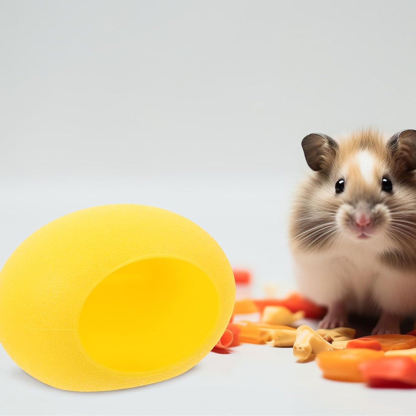 Cartoon Hamster Bed House Hideout, Yellow Small Animal Sleeping Nest, Soft Cozy Hideaway for Hamster Cage Bedding Habitat