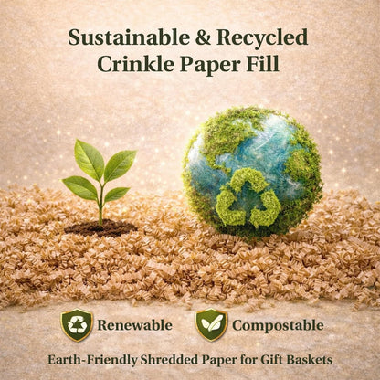 Yellow Crinkle Paper Filler - Shredded Paper, Gift Basket & Box Wrap | Confetti Stuffing for Christmas, Halloween, Thanksgiving, Valentine's Day, Easter, Mother's Day, Wedding, Birthday,5oz