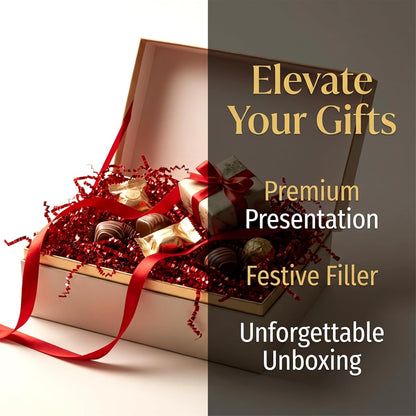 Yellow Crinkle Paper Filler - Shredded Paper, Gift Basket & Box Wrap | Confetti Stuffing for Christmas, Halloween, Thanksgiving, Valentine's Day, Easter, Mother's Day, Wedding, Birthday,5oz