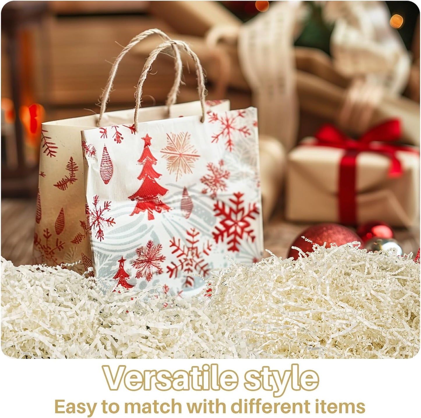 Yellow Crinkle Paper Filler - Shredded Paper, Gift Basket & Box Wrap | Confetti Stuffing for Christmas, Halloween, Thanksgiving, Valentine's Day, Easter, Mother's Day, Wedding, Birthday,5oz