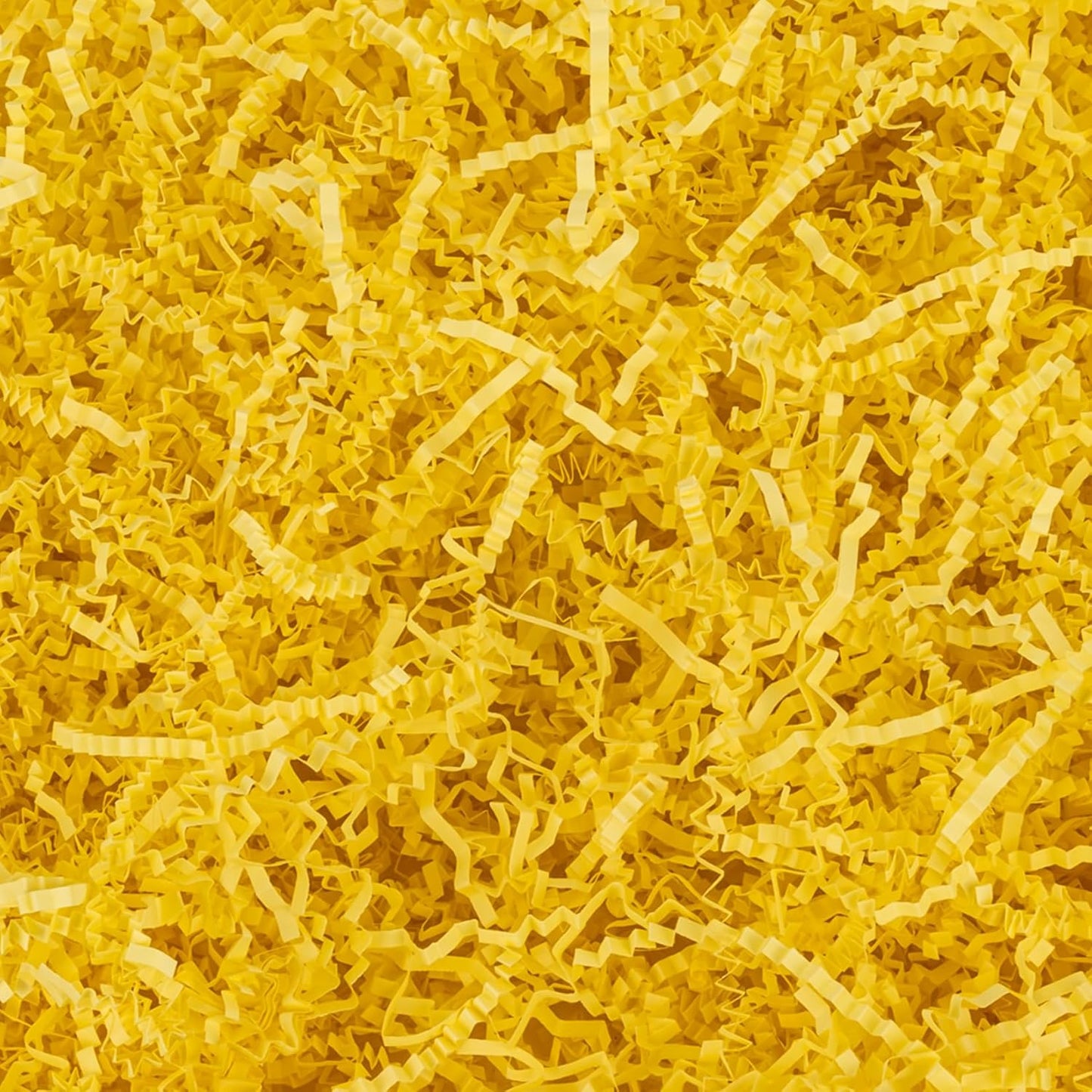 Yellow Crinkle Paper Filler - Shredded Paper, Gift Basket & Box Wrap | Confetti Stuffing for Christmas, Halloween, Thanksgiving, Valentine's Day, Easter, Mother's Day, Wedding, Birthday,5oz